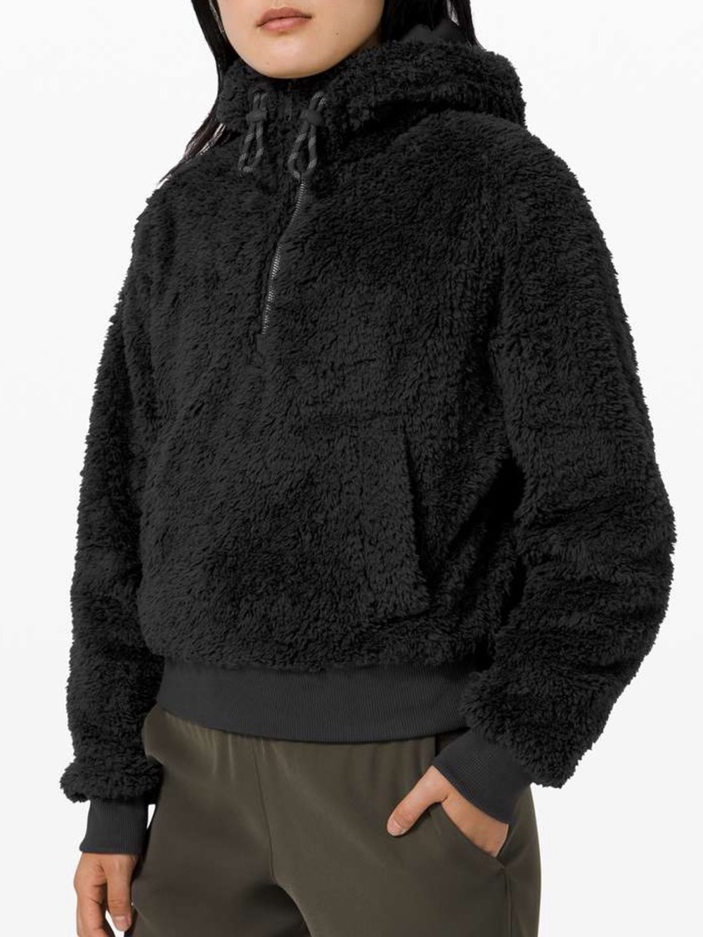 LULULEMON ATHLETICA Women’s Plush Sherpa Half Zip Hooded Sweater